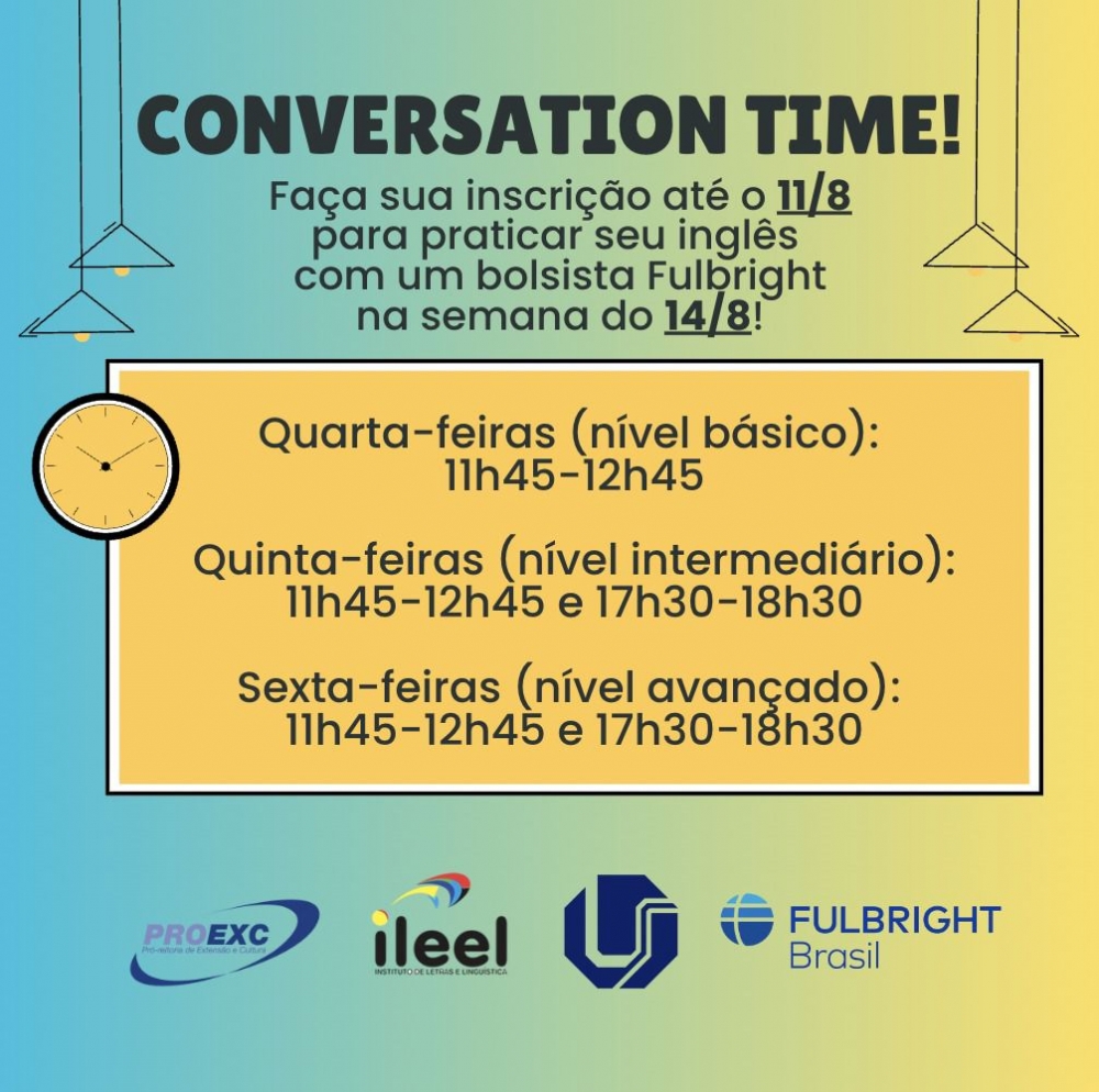 ILG vai oferecer Clube de Conversação em Inglês no segundo semestre